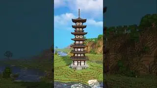Minecraft: Japanese Pagoda Temple Tutorial Build 