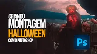 Criando Manipulação HALLOWEEN no PHOTOSHOP 🎃🎃 - BENNY SPOOKY EDIT WAR CHALLENGE speedart.