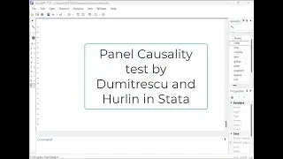 Learn Dumitrescu and Hurlin Panel Non Causality test in Stata