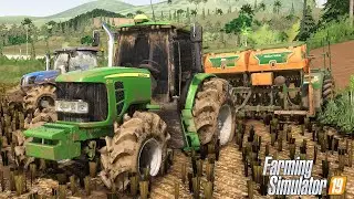 PLANTIO DO ARROZ SOFRIDO NO MEIO DA LAMA || MAPA SUL DO BRASIL || FARMING SIMULATOR 19 || 