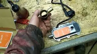 Установка предпускового подогревателя на самодельный трактор.