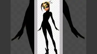 Miraculous Ladybug Kitty Noire Speed paint 🐈‍⬛🐾💙 (Made by me)