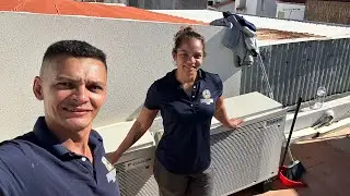 Vitrine de congelados para sorvetes, retirada de compressor , limpeza circuito de frio.