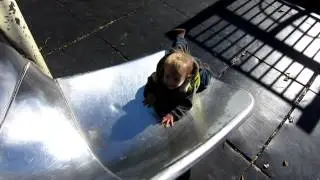 Ed on the sliding pond 2