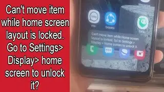 can't movie item while home screen layout is locked go to settings display home screen to unlock it.