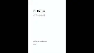 Te Deum - LAU Yik Long
