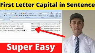 How To Make First Letter Of Sentence Capital In Excel In 2022