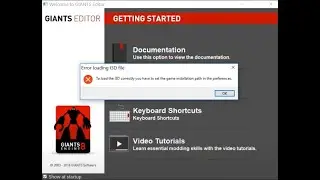 Giants Editör To load the i3d correctly you have ... installation path in the preferences Hata çözüm