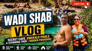 Exotic Wadi shab trek at oman muscat stunning wadi valley  OMG its emerald green waters