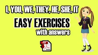 I, You, We, They, He, She, It - easy Exercises +PDF - Personal Pronouns - Easy English Lesson