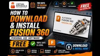 Fusion 360 FREE Download & Installation Tutorial 2026 🔥 | Beginner Friendly