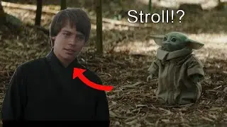Baby Yoda on a stroll with Luke Skywalker | Baby Yoda meme