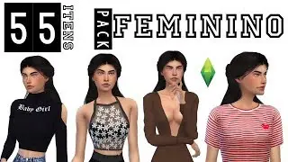 MINI PACK ROUPAS FEMININAS - 55 Itens || The Sims 4