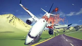 Airplane Crashes & Shootdowns #38 | Besiege