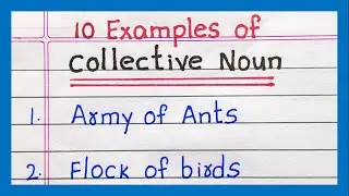 10 Examples of Collective Noun | in English | List of Collective nouns