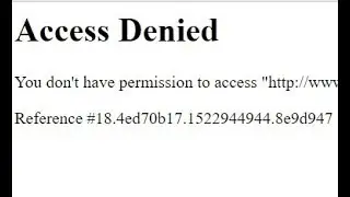 Solved: Access Denied - You don't have permission to access 