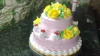 मात्र 1/5 मिनट में डबल स्टेप स्ट्रॉबेरी केक#doublestepstrawberrycake #cake #happybirthday #funny