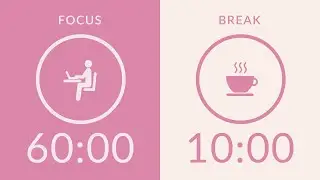 60/10 Pomodoro Timer | No Music 🔔 Bell Only | 4-Hour Study With Me for Deep Focus 🍅