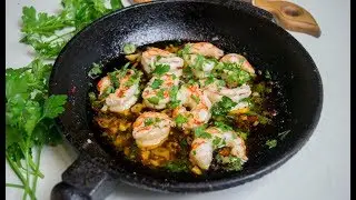 Креветки в чесночном масле