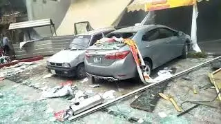 Gas cylinder explosion at Qureshi Tikka shop Gulshan Market