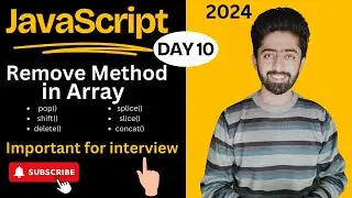 JavaScript Array methods Part 2 | Web Development Course 2024 | lecture 10