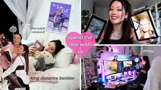 LONG DISTANCE BESTIE DAY 💓📖🎥 facetime, reading, gaming, movies