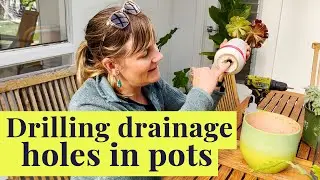 How to Drill a Drainage Hole in Ceramic Pots! 🌱🔧
