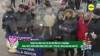 Asociația Nevăzătorilor din Bihor au colindat în Orașul Faptelor Bune în fața Casa ZU-Piața Unirii