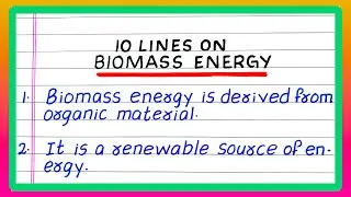 FEW LINES ON BIOMASS ENERGY | 5 | 10 LINES ON BIOMASS ENERGY