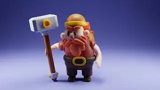 Dwarf 3D  animation - My first rigged and animated character - Blender 3.5