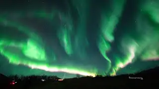 Aurora in the land of cold💚