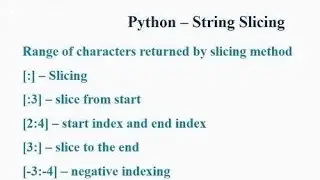 Slicing in Python in an easy way || String Slicing in Python