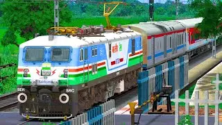 Train High Speed Crossing in Railway Gate | BUMPY RAILROAD Train Simulator | Railworks | NTG GAMING