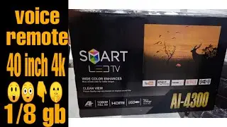 43 inch model smart voice control remote 1/8 gb sound bar metal body