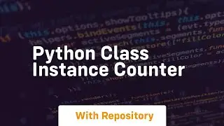 python class instance counter