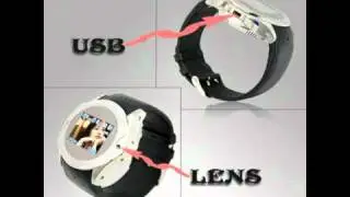 1.3 Inch Touch Screen Quad Band Watch Mobile Phone with Black Leather Wrist (Video Call)