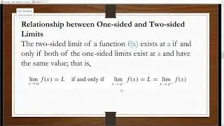 Limit of a Function