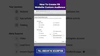 How to Create Facebook Website Custom Audience | 