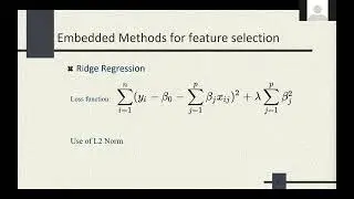 Embedded featureSelection