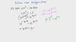 Matte 2 - Adam - Logaritmer - Räkna med tiologaritmer