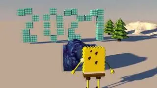 Губка Боб в 3D, спанч боб 3д, Губка боб квадратные штаны, новые серии, новы год, 2022