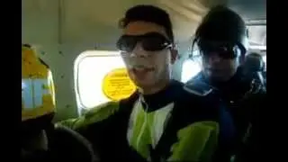 Rafael Dantas - salto duplo em Boituva com a SkyRadical Paraquedismo
