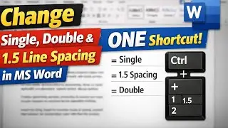 Change Single, Double & 1.5 Line Spacing in MS Word 