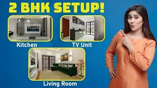 Full 2 BHK Home Furniture for Living room | Modular Kitchen Home interior | TV unit furniture