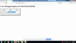 Tutorial Tabel HTML Part 4 Cara Menggabungkan Sel Tabel (atribut rowspan dan colspan)