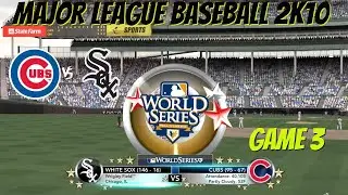 MLB 2k10   Franchise   World Series Game 3   White sox vs Cubs #MLB #Baseball #Worldseries