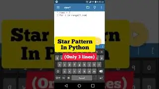 python star pyramid in 3 lines 