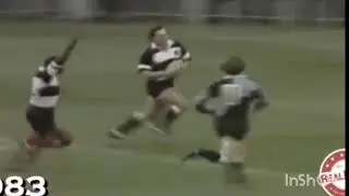 Danie Gerber scores 6 tries for Barbarians. 1983