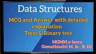 Data Structure - Trees MCQ and Answer with detailed explanation in tamil