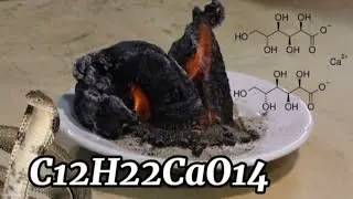 Фараонова змея🐍! Разложение Глюконата Кальция. C12H22CaO14.